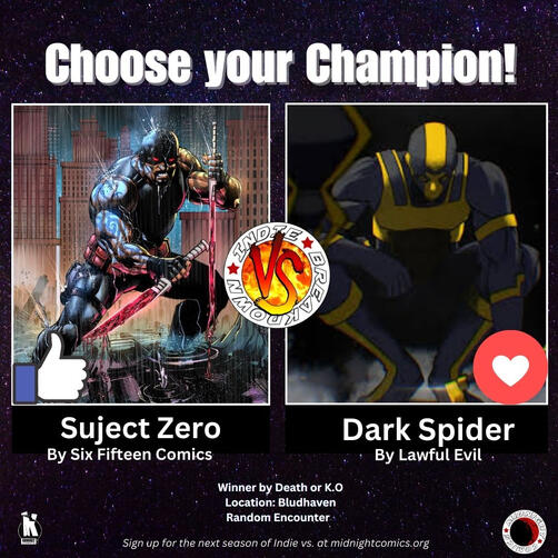 Subject Zero vs Dark Spider