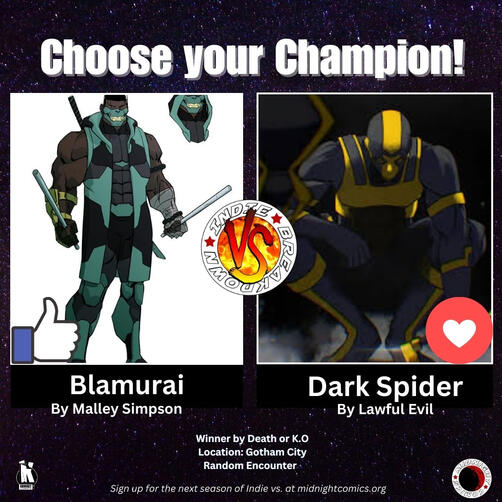 Blamurai vs Dark Spider