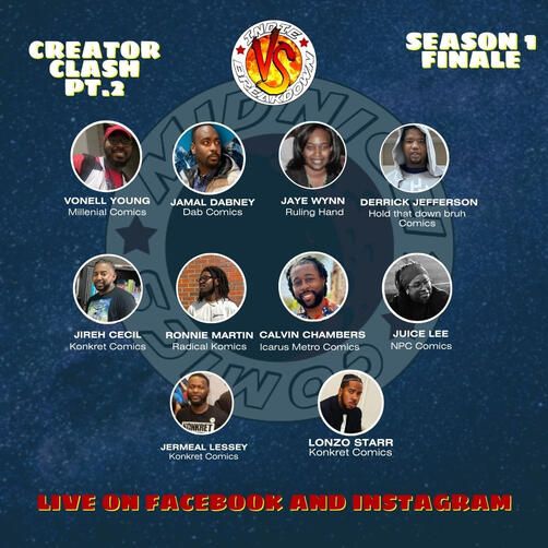 Creator Clash Pt.2 Get ready for the ultimate showdown in “Creator Clash Sequel: Indie Vs. Creator Clash pt-2”! Welcome to the Midnight Comics Channel. This electrifying episode features a face-off between indie creators, each with their own unique flair and innovative idea